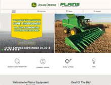 Tablet Screenshot of plainsequipmentgroup.com